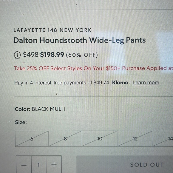 Lafayette 148 Dalton houndstooth wide leg pants - Picture 12 of 16